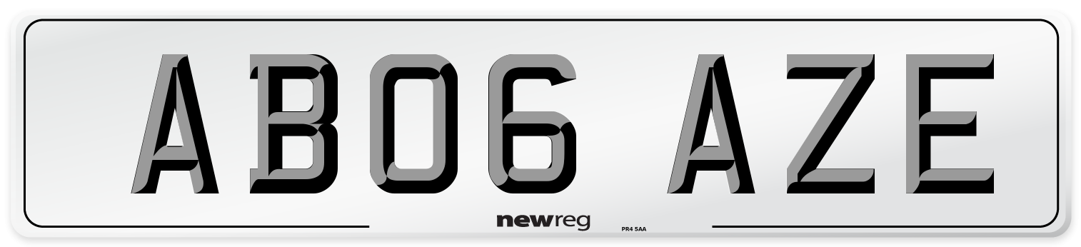 AB06 AZE Number Plate from New Reg